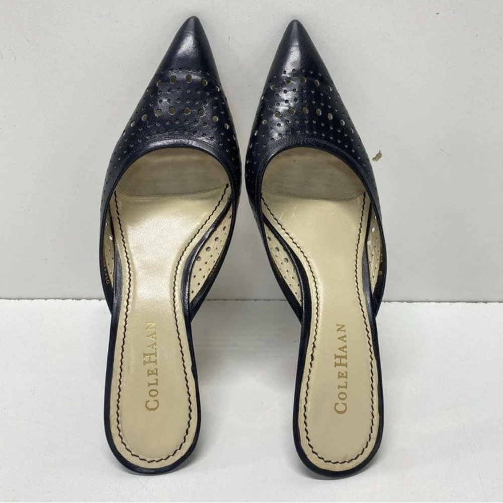 Cole Haan Black Kitten Heel Mules - Picture 7 of 7